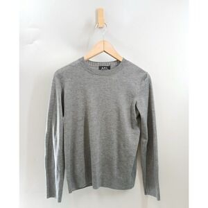 A.P.C. Crewneck Sweater Women Size S Grey Wool Silk Cashmere Knit